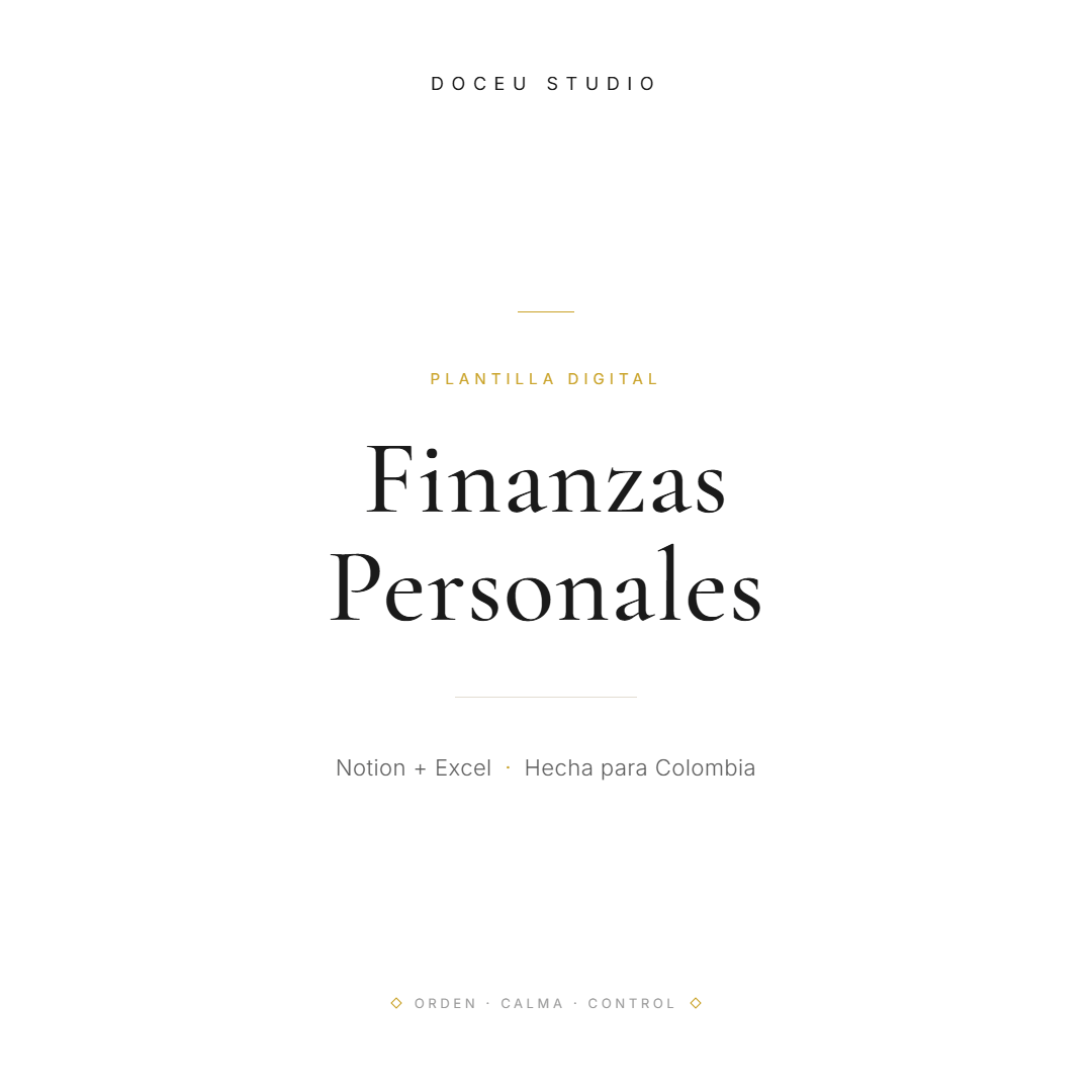 Plantilla de Finanzas Personales — Notion + Excel