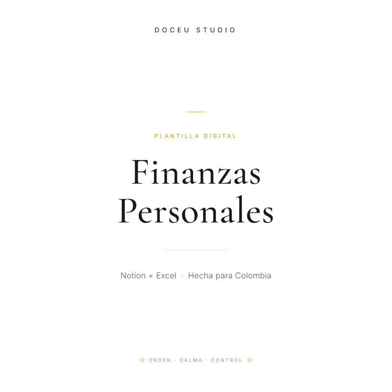 Plantilla de Finanzas Personales — Notion + Excel