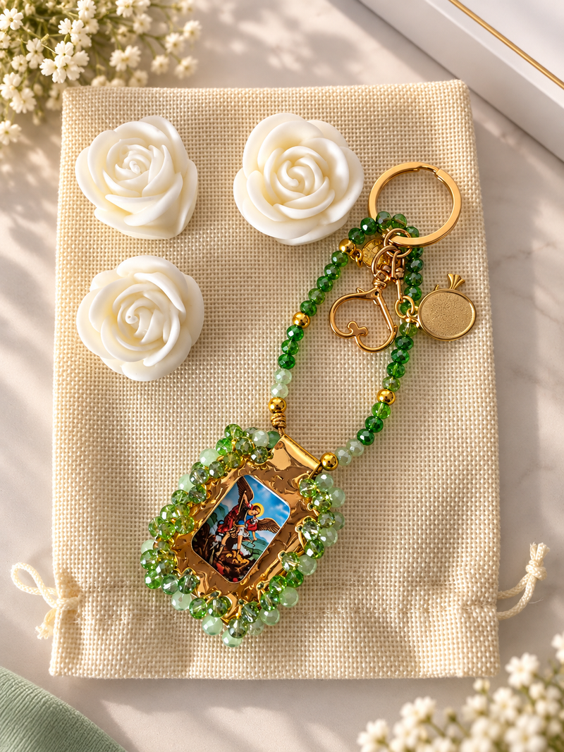 Denario San Miguel Arcángel Verde Jade